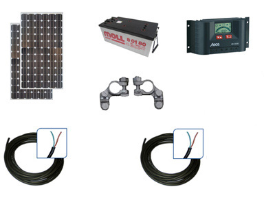 Inselsolaranlage Mexico 200 Watt 12 Volt DC Inselsolaranlage Mexico 200 Watt 12 Volt DC
