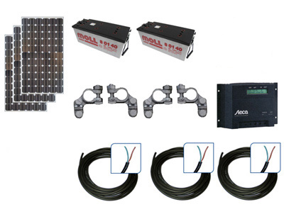 Inselsolaranlage Mauritius 300 Watt 12 Volt DC Inselsolaranlage Mauritius 300 Watt 12 Volt DC